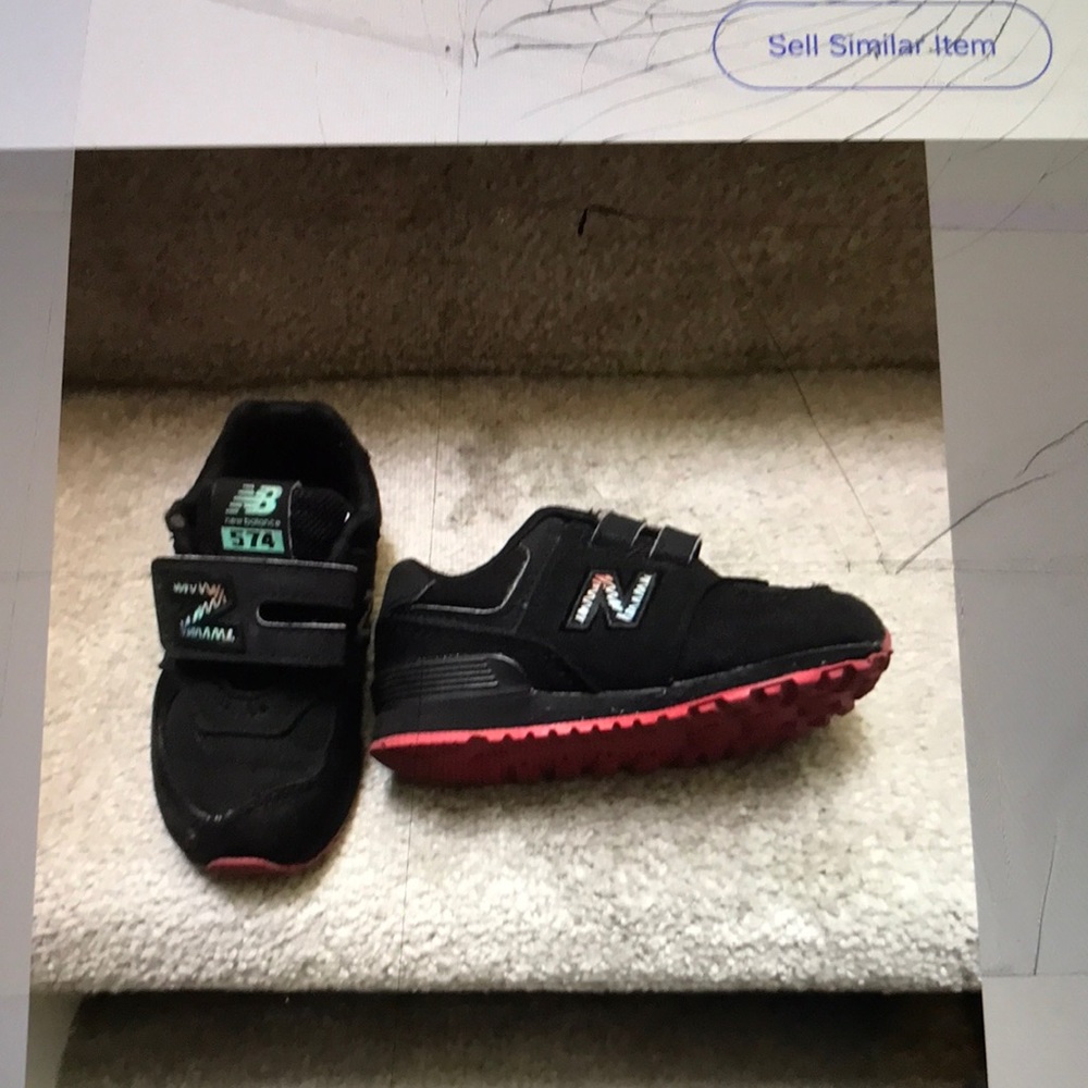New balance kids 574 black sneakers